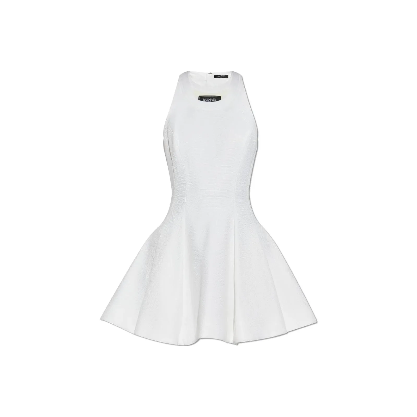 BALMAIN Sleeveless Pleated Mini Dress