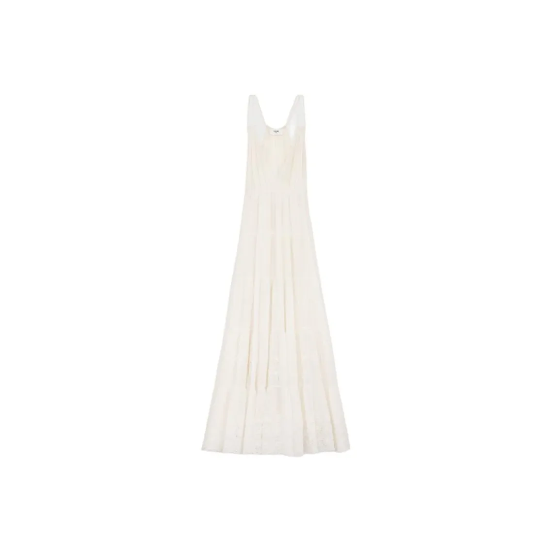 CELINE Slip Dress Women's Ivory White