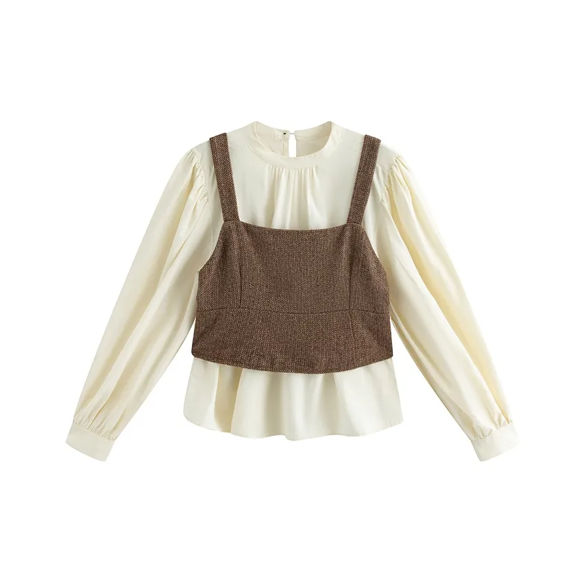 Juden Choi Повседневный костюм женский коричневый белый