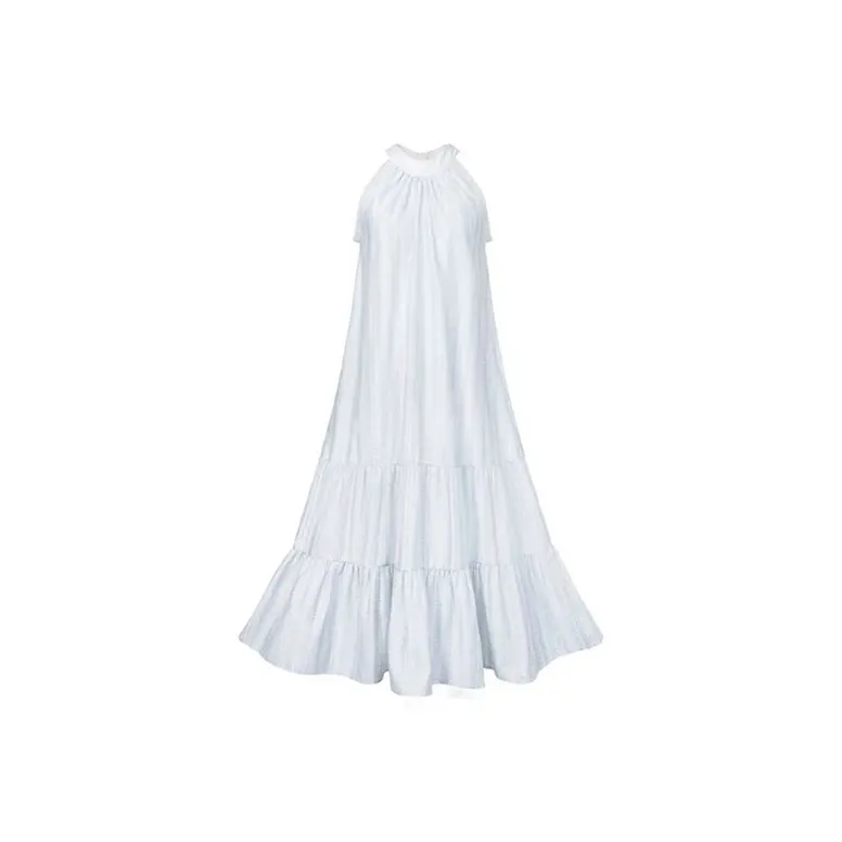 SECFLY OFFICIAL Без рукавов Платье Женское Светло-Синий