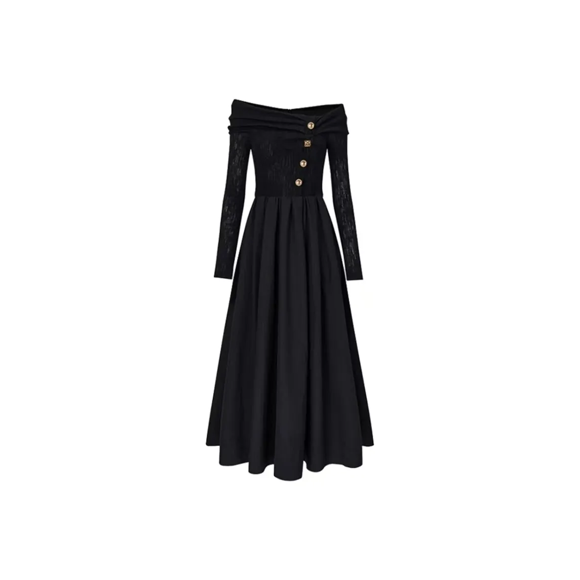 PAIN OR PLEASURE Long Sleeved Dress Women's Black
