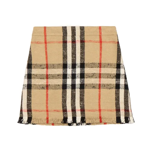 Burberry Бежевые Женские Повседневные Короткие Юбки