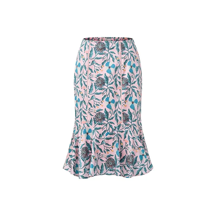 RARE Повседневный Длинный Юбка Женские Многоцветный