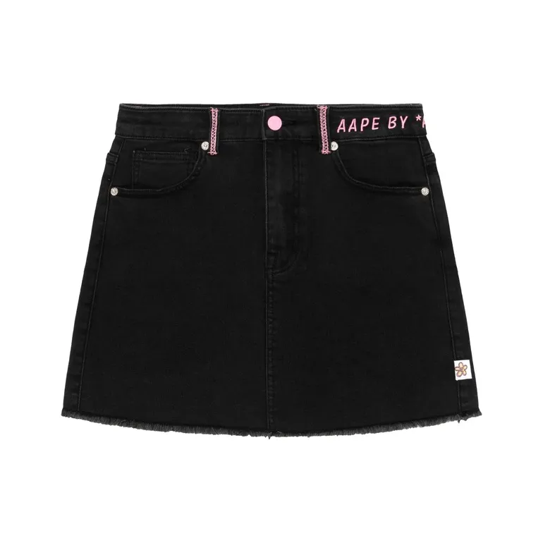 Aape Denim Short Skirts Women's Black BKX
