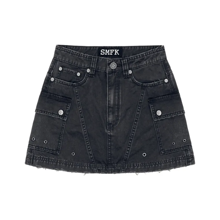 SMFK Wild World Wild World Series Джинсовые короткие юбки Женские Storm Серый
