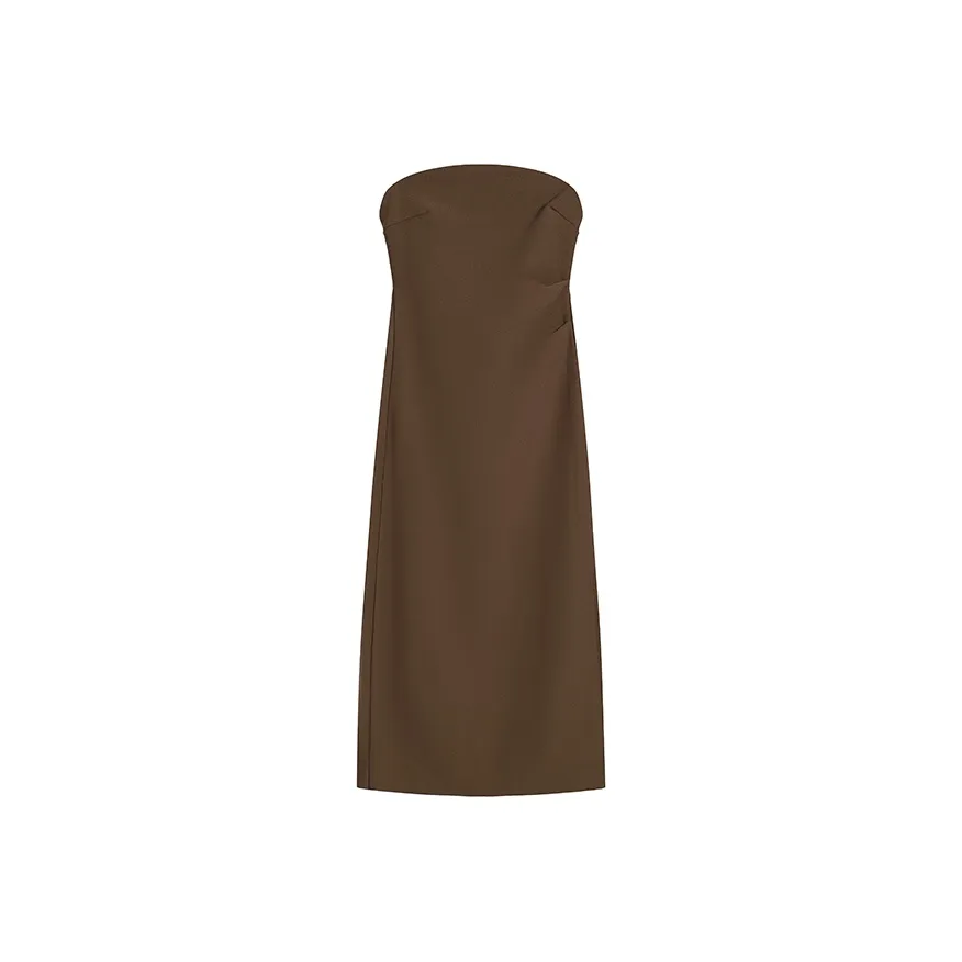 ABBY GODDESS Без рукавов Платье Женское Коричневое