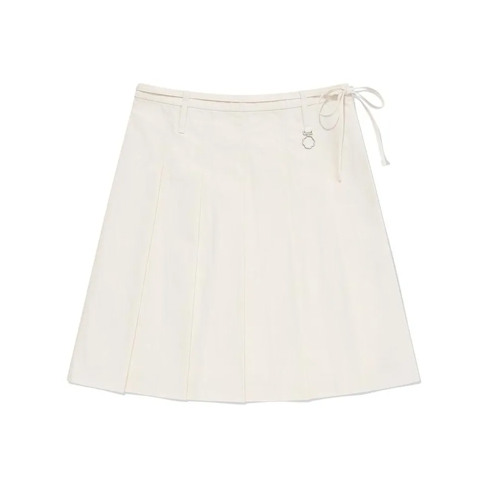 COVERNAT SS24 Повседневные короткие юбки Женские Сливочный