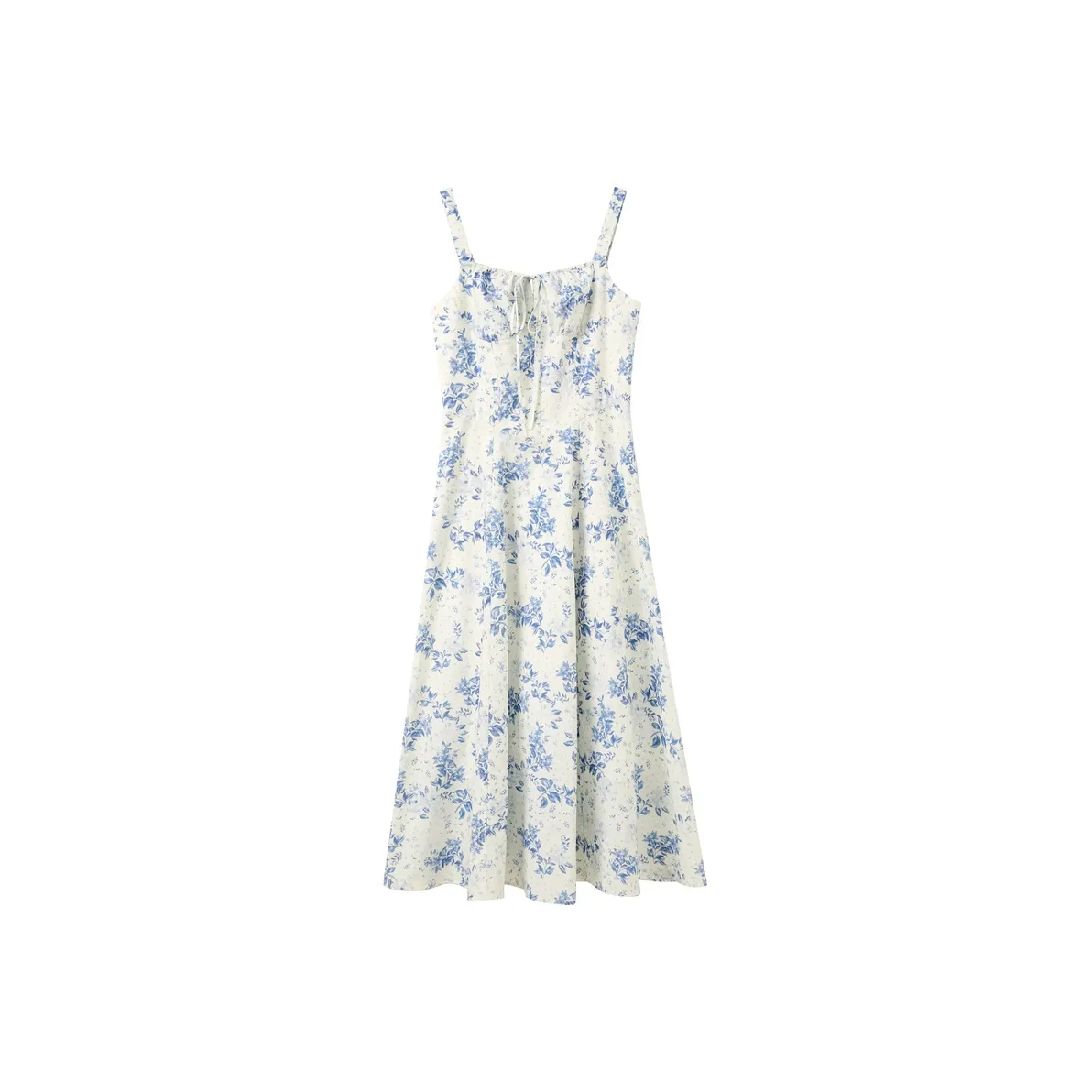 3COLOUR Юбка-платье Женское Небесно-голубой Цветочный