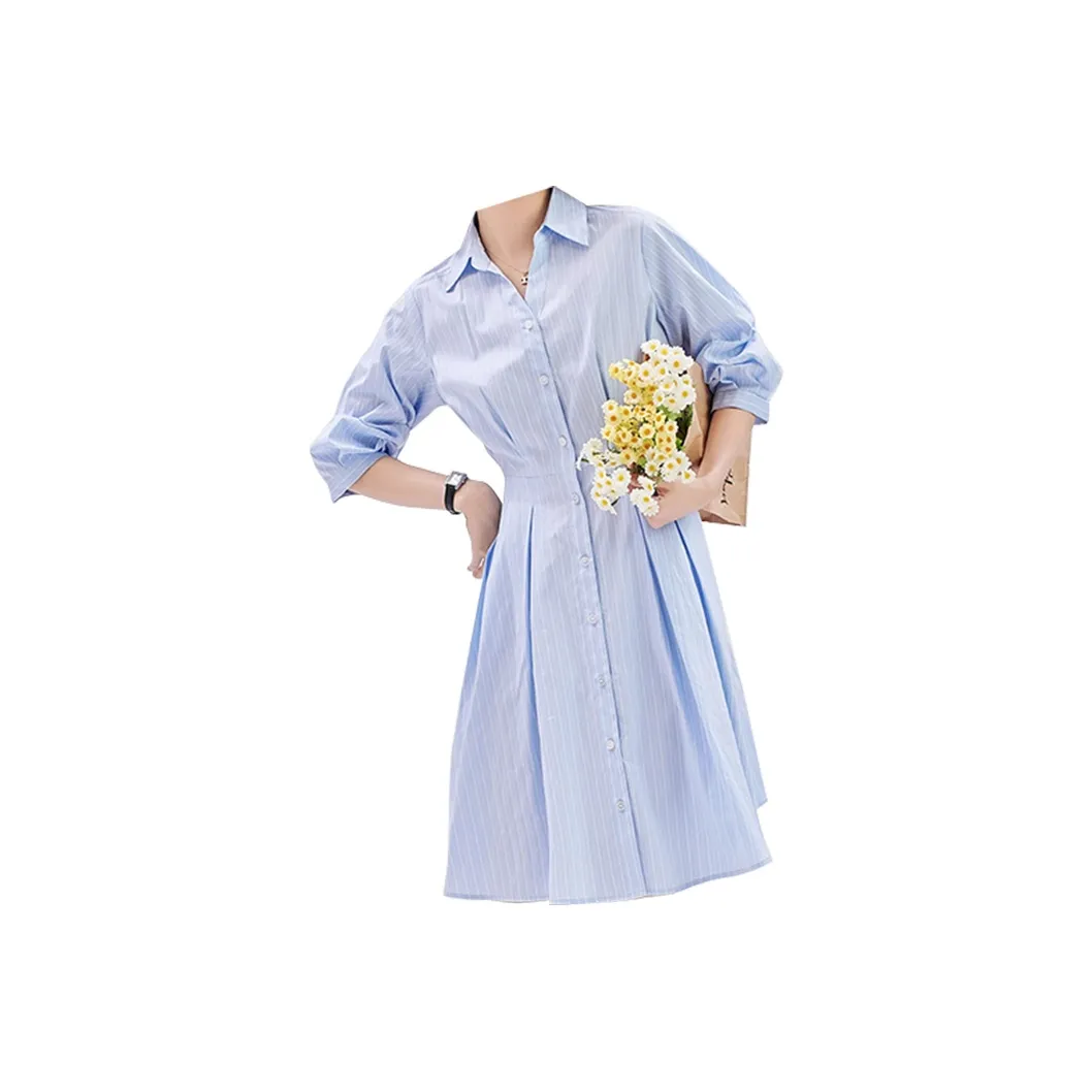 Dajia Poetry Длинное платье с длинными рукавами женское