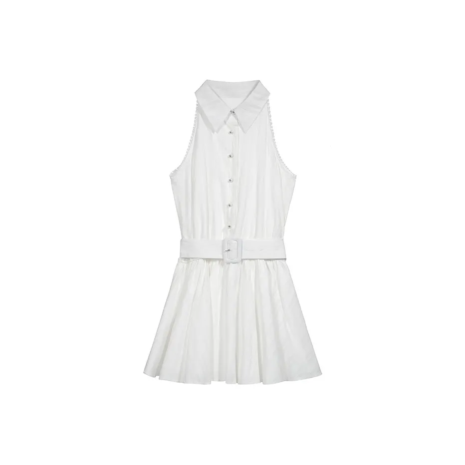 ABBY GODDESS Без рукавов Платье Женское Белое