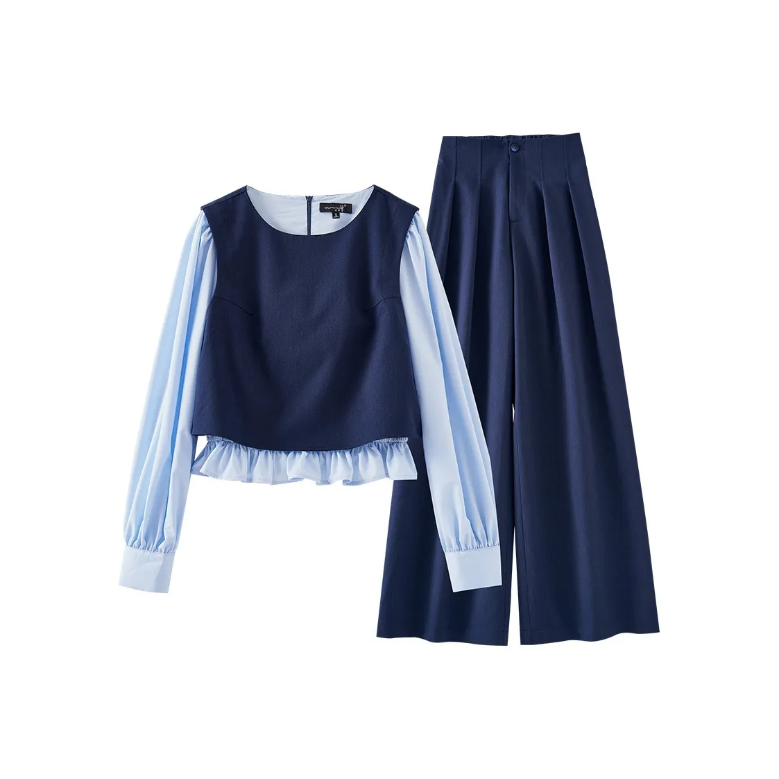 OUNIXUE Повседневный костюм женский темно-синий