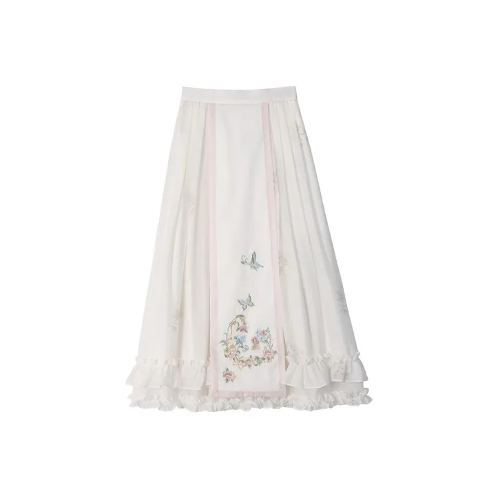 SNBL Casual Long Skirts Women's White