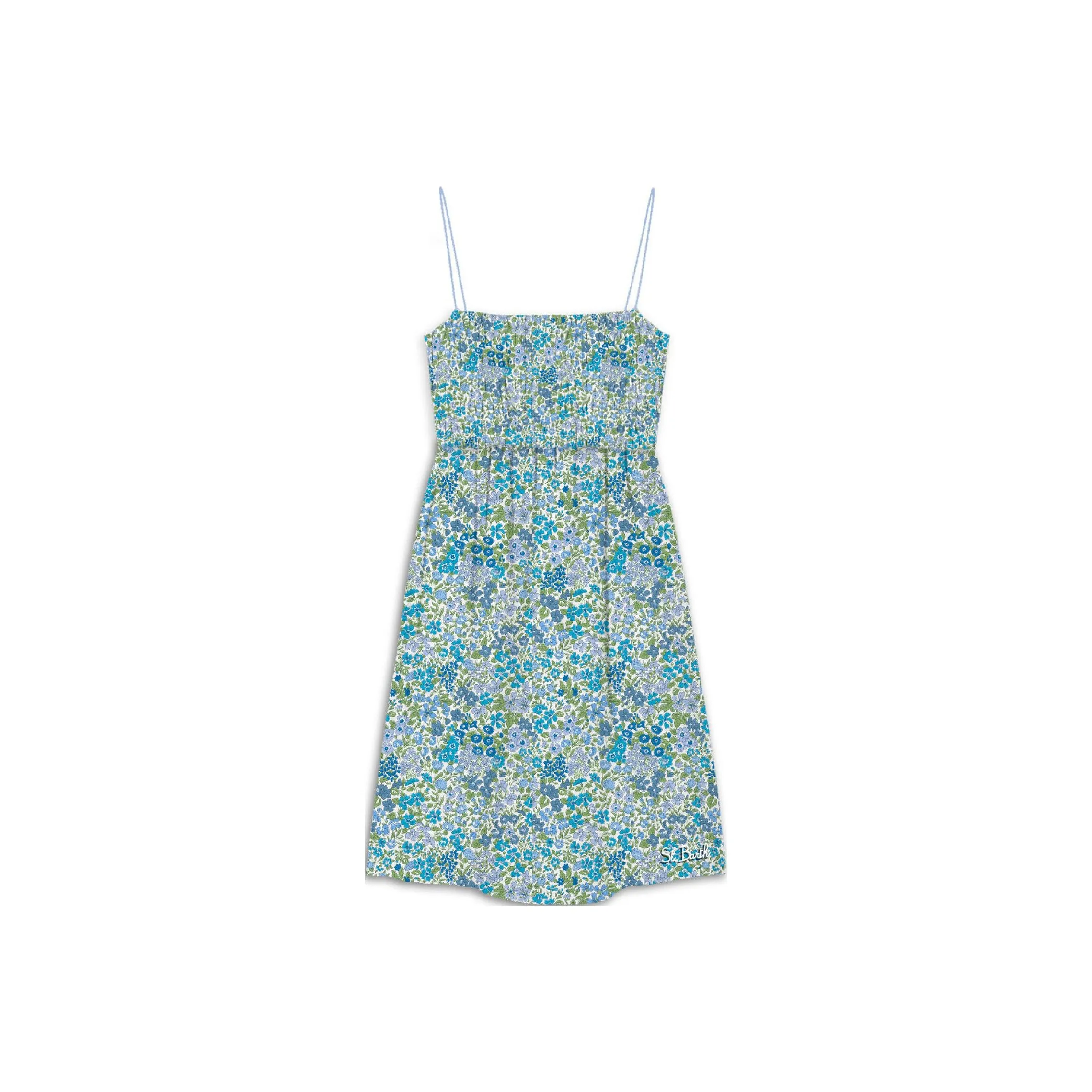 MC2 Saint Barth Hawa Smocked Embroidery Mini Dress