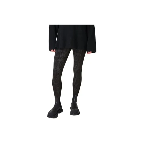 Sweaty Betty Знак Змеи Принт ON Черный Background Женские Спортивные Брюки
