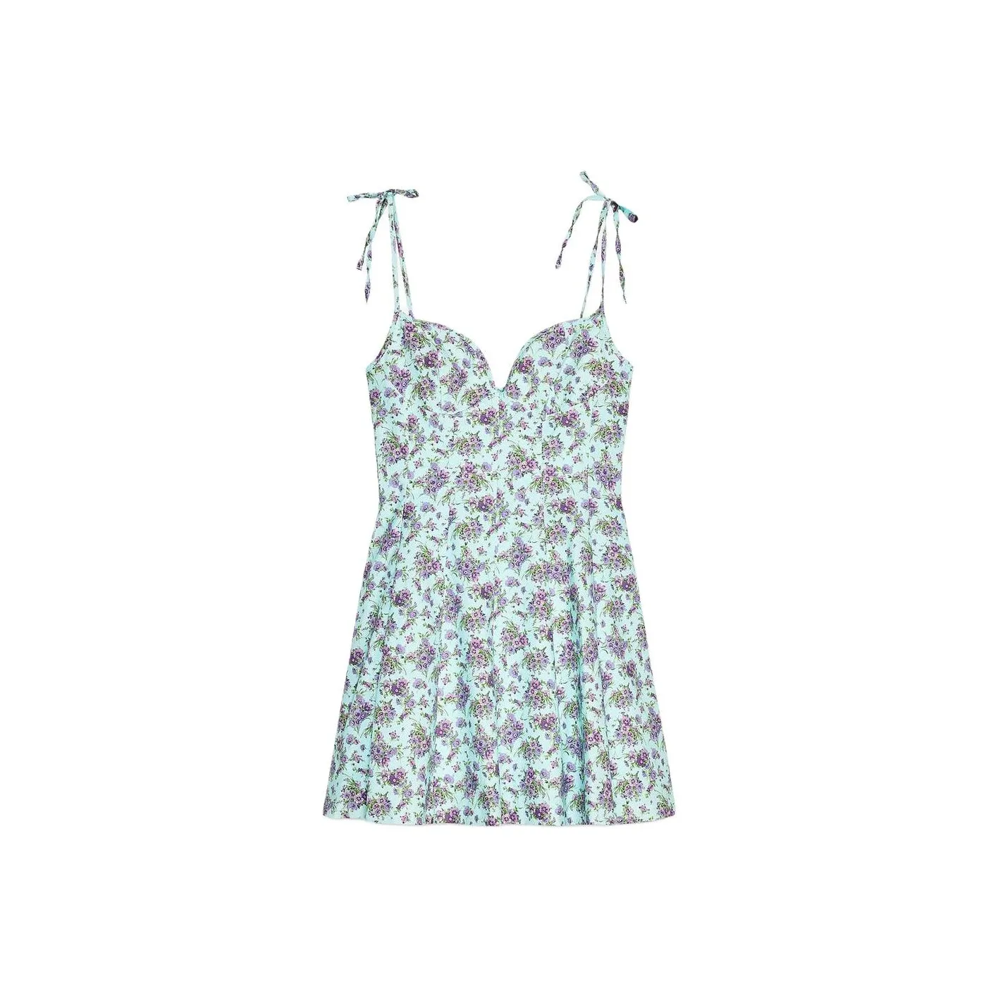 ZARA Юбка-платье Женское Сине-зеленый