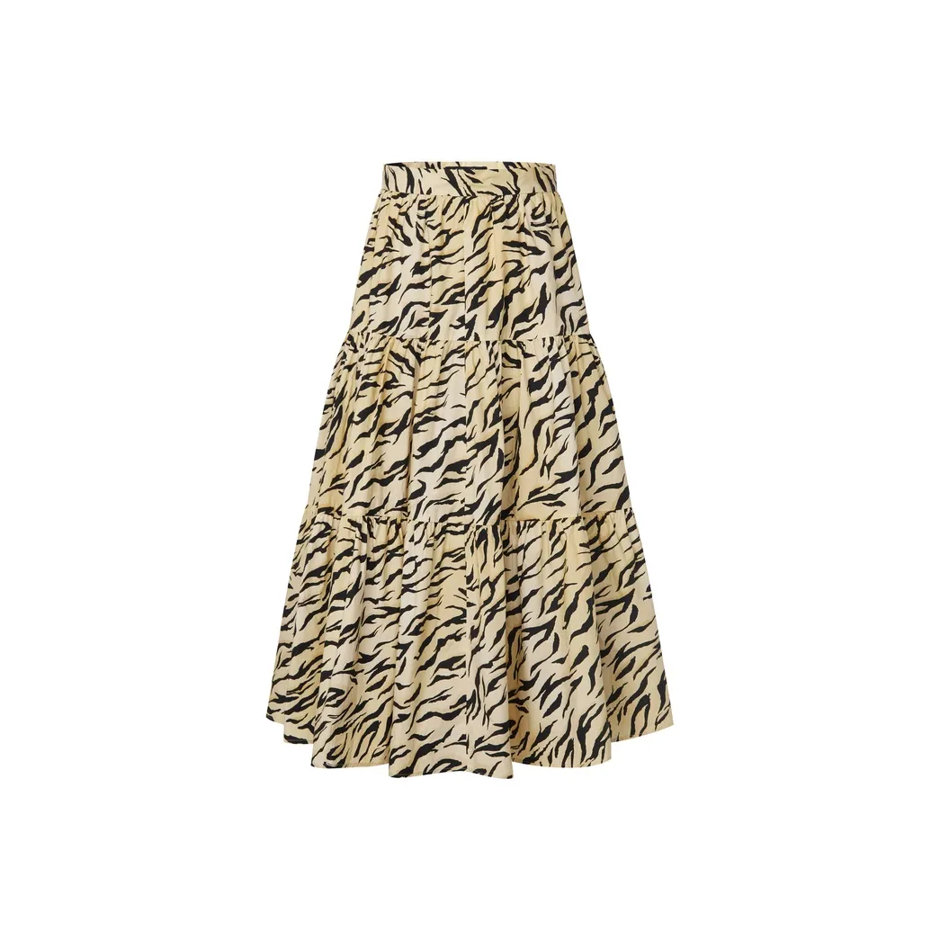 MOCO Casual Long Skirt Women's Two Tone Tiger Print