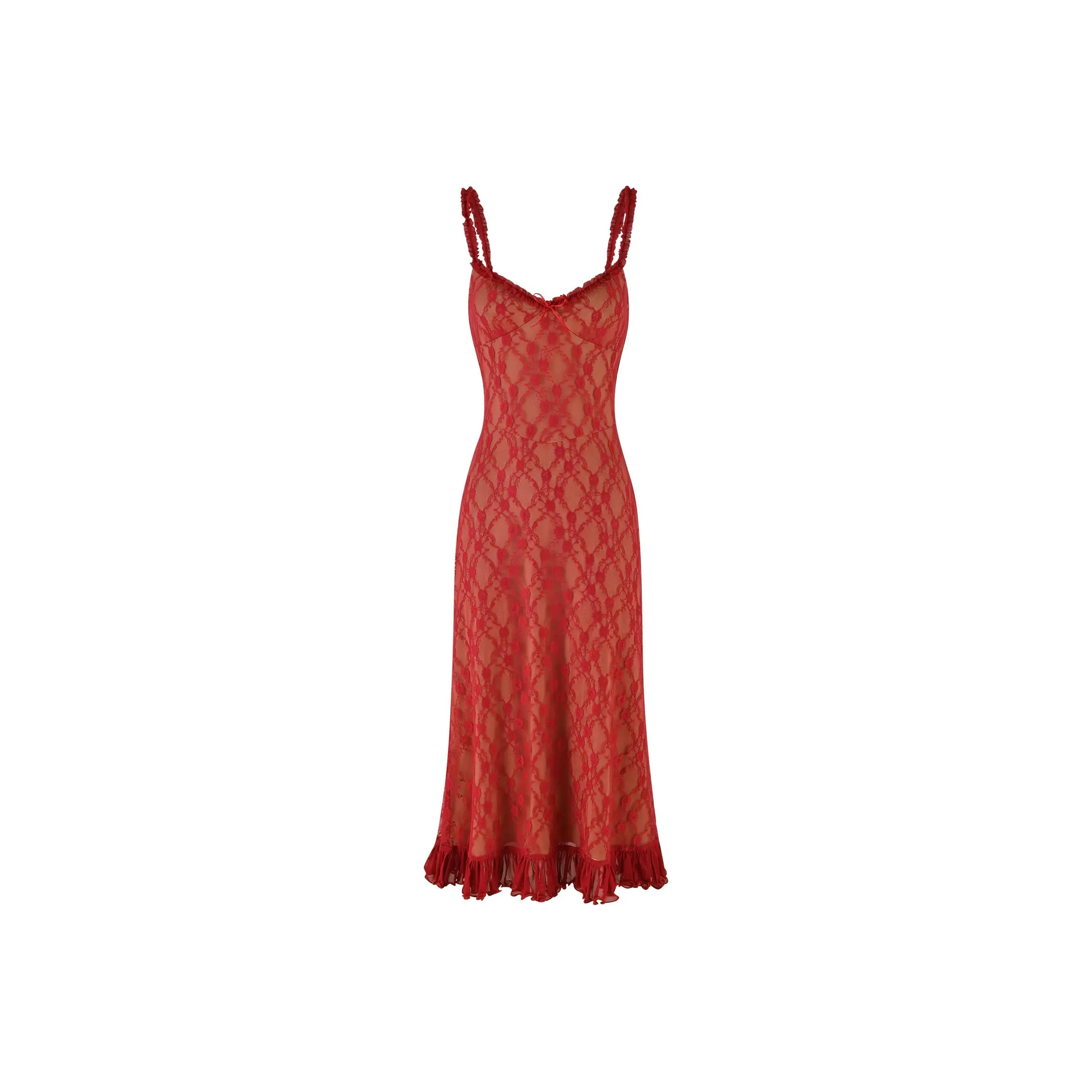Tiger Mist Deja Платье Slip Платье Женское Красное