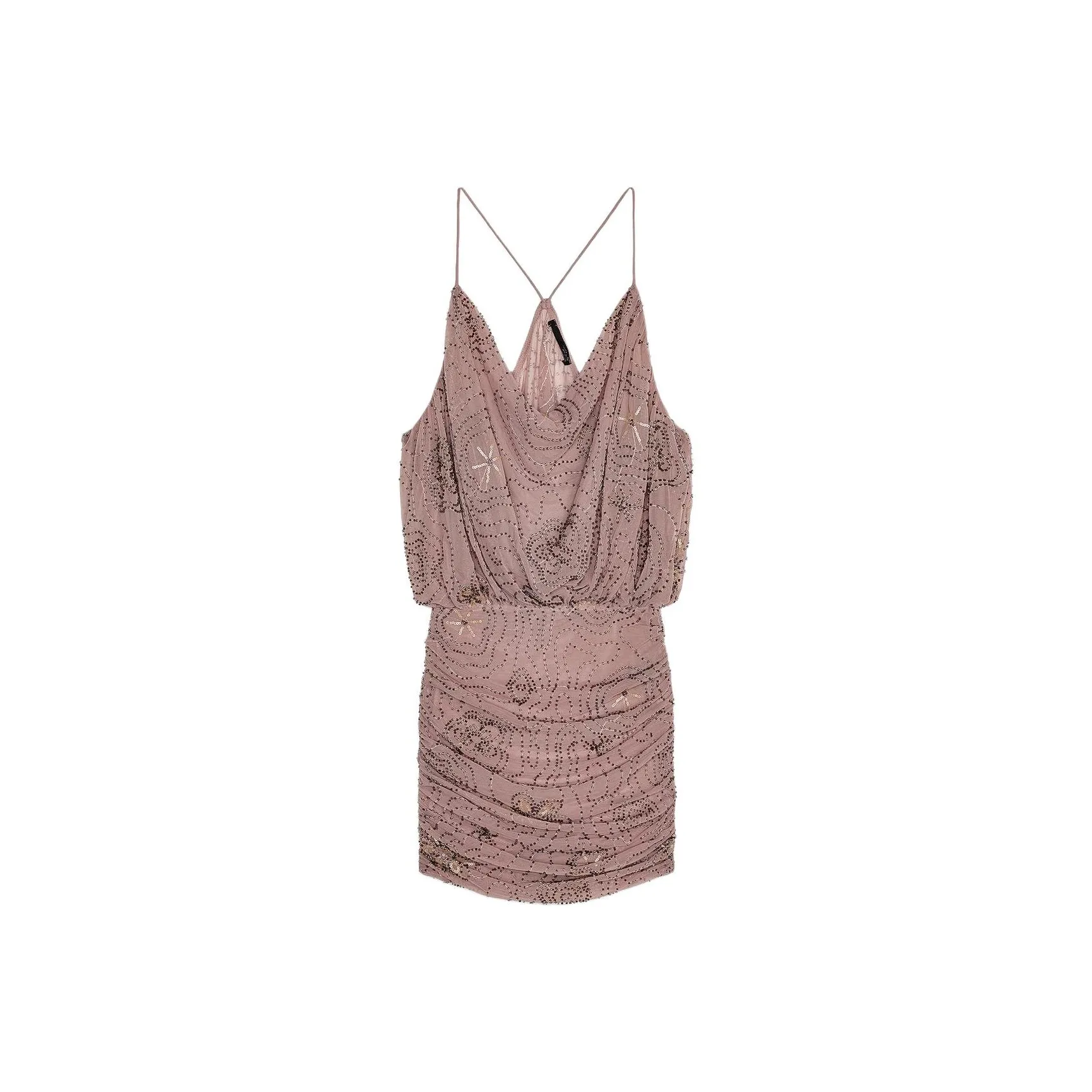 ZARA Slip Dress Women's Light Pink Red