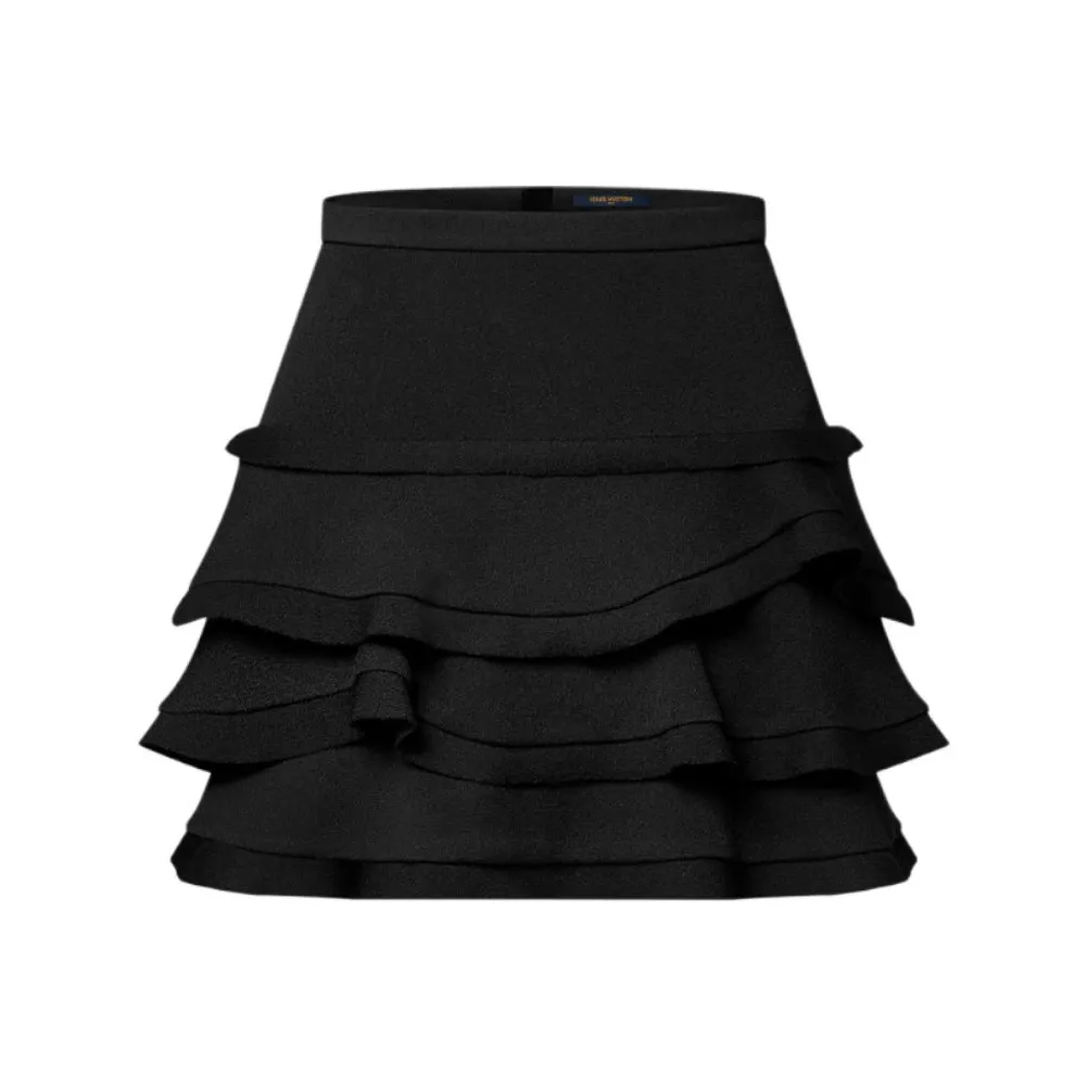LOUIS VUITTON 1AFYYR Ruffle Mini Skirt