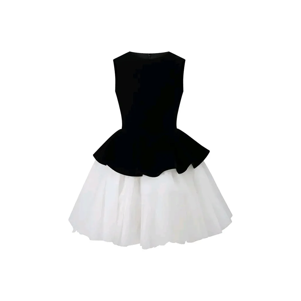 HeartyBite Без рукавов Платье Женское Черное