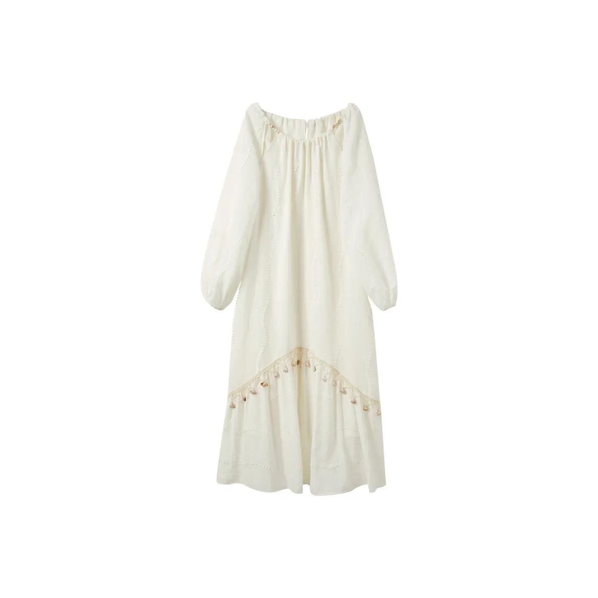 3COLOUR Long Sleeved Dress Women's Pearl White