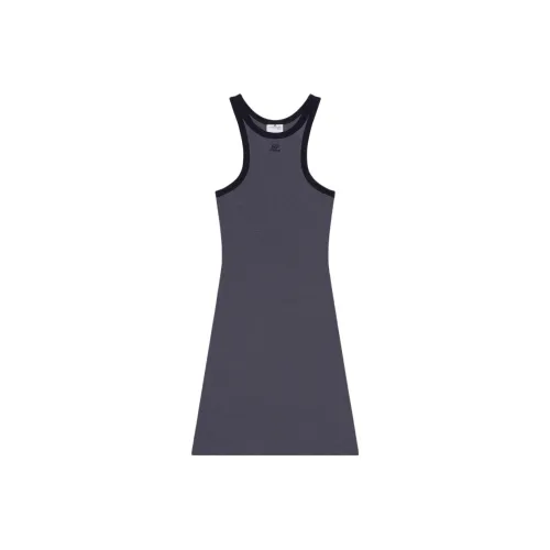 COURREGES Джинсовый черный Женские Платья без рукавов