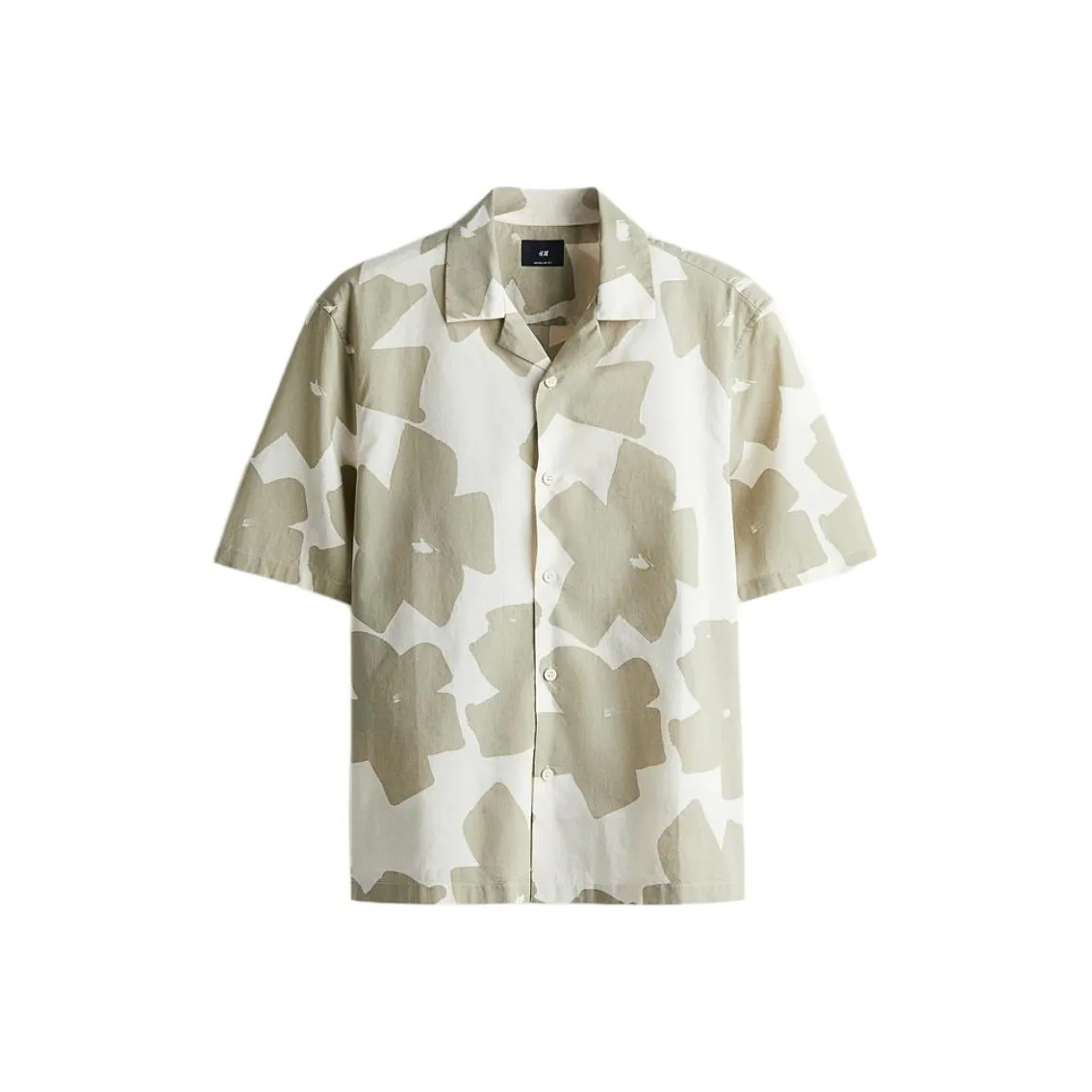 H&M Бежевый/Цветочный Мужские Рубашки