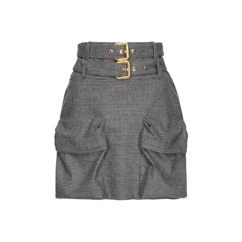 PINKO Повседневные короткие юбки женские серые