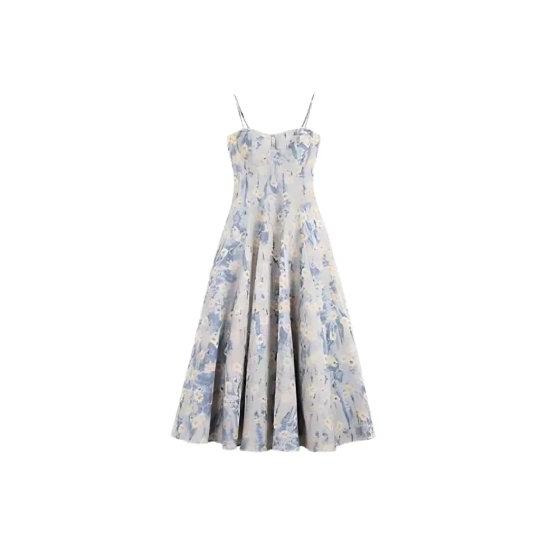 ABBY GODDESS Slip Dress Women's Light Blue