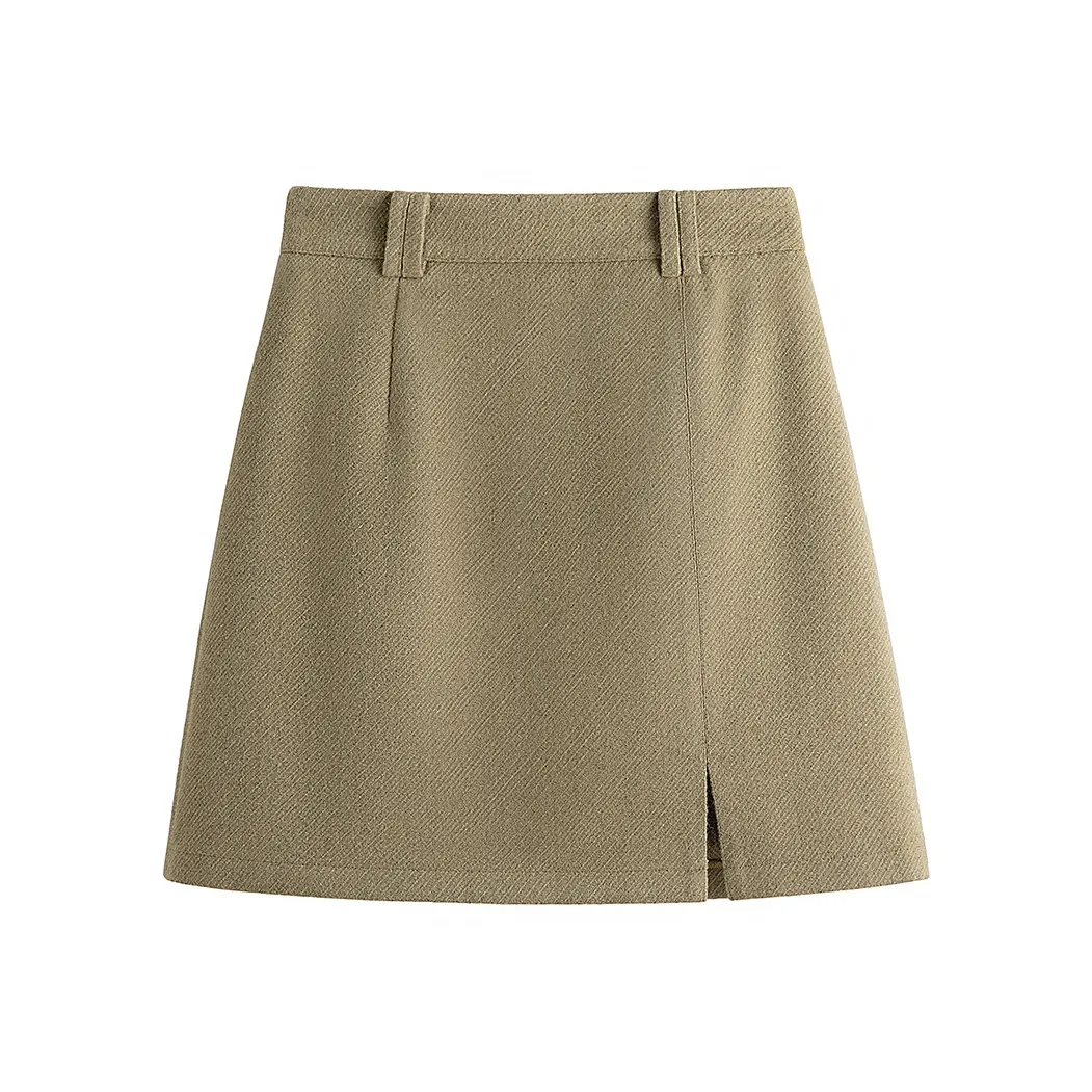 SIBAISHE Повседневные короткие юбки женские хаки зеленый