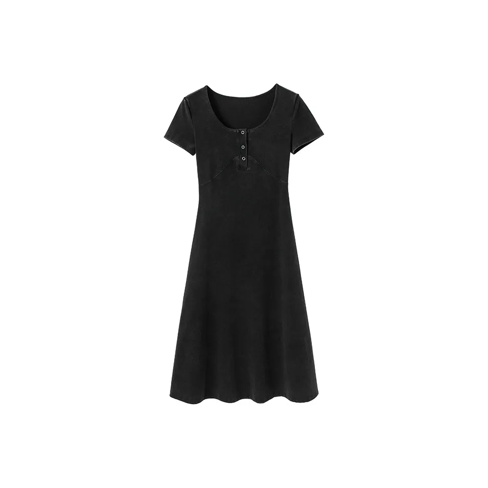 EKOOL Без рукавов Платье Женское Черное