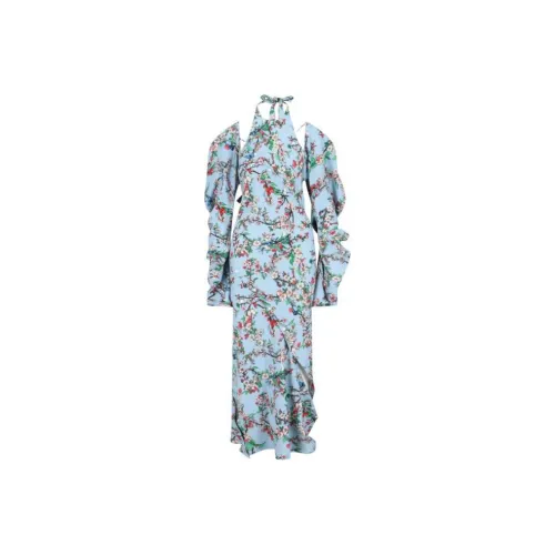 SETCHU Blue Женские Длинные Рукава Платья