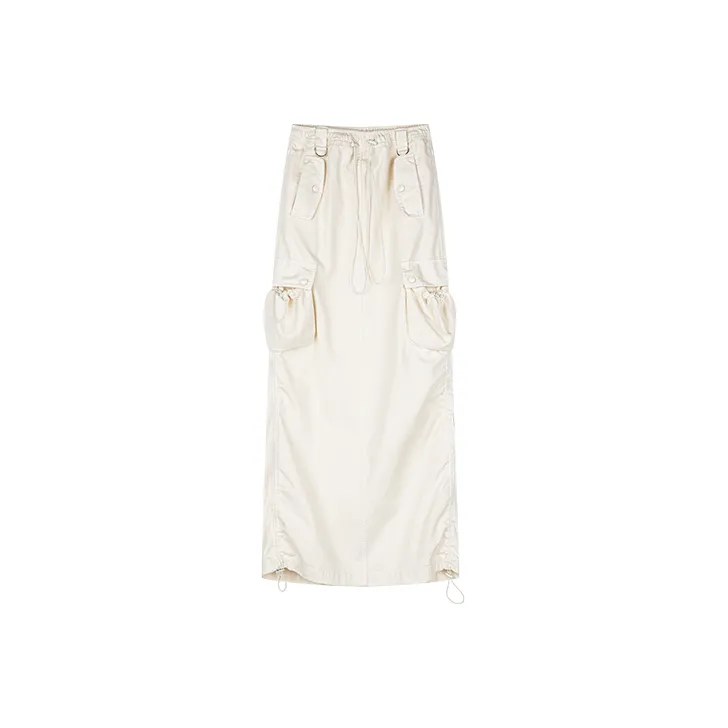 UOOYAA Casual Long Skirts Women's White