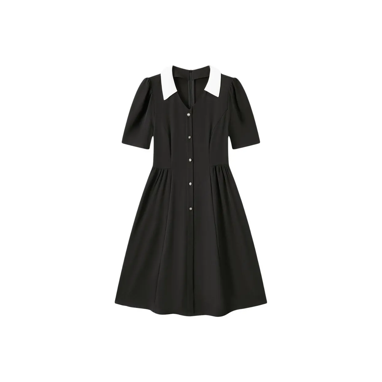 EICHITOO Короткое платье с короткими рукавами женское черное