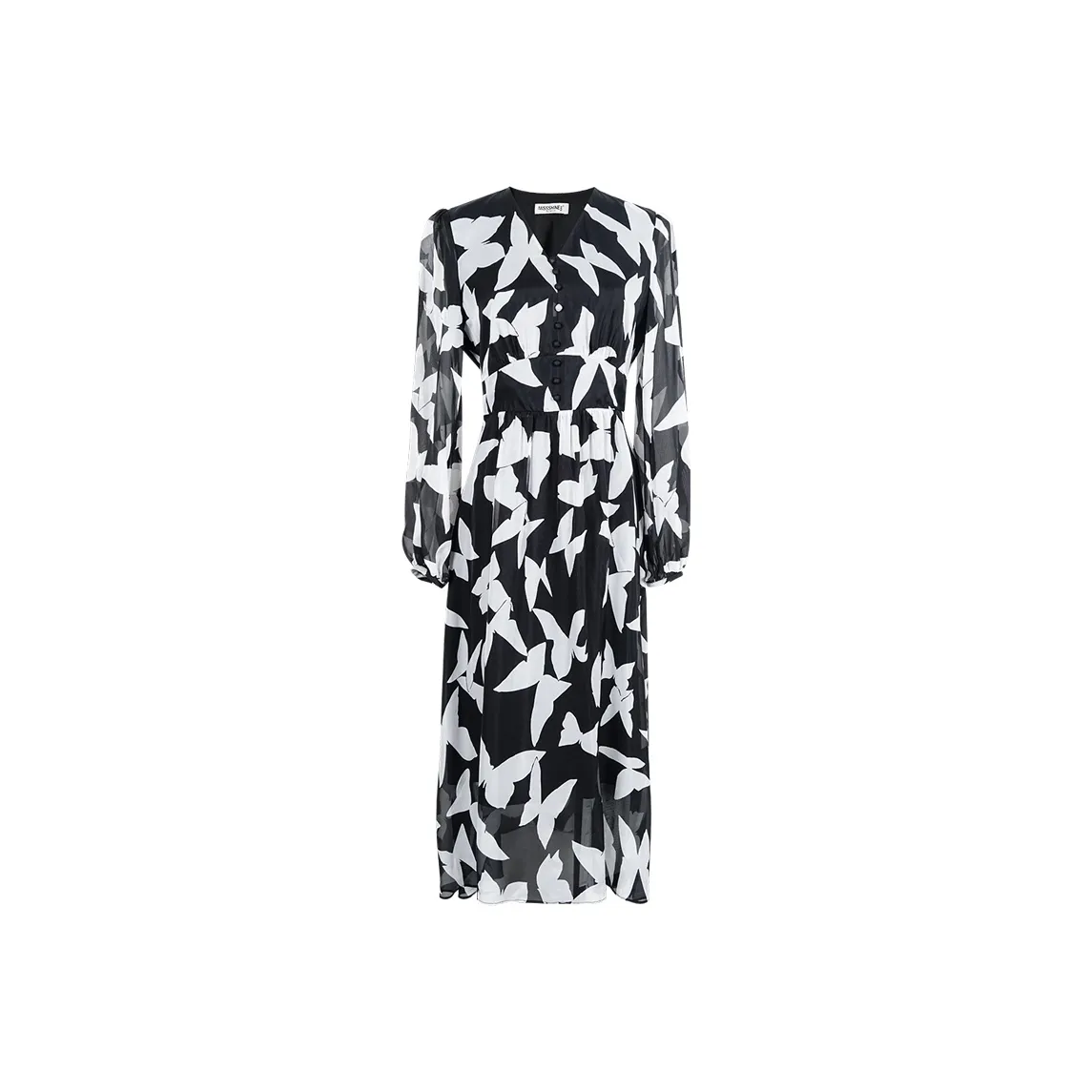 MISSSHINE Long Sleeved Dress Women's Black