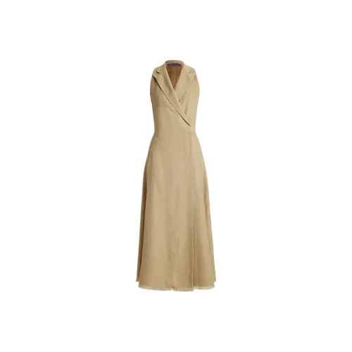 Ralph Lauren Collection Бежевые Женские Платья без рукавов