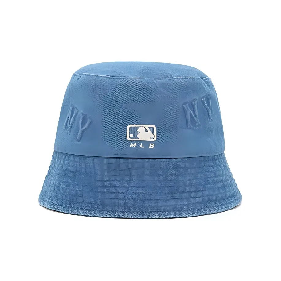 Mlb Base Logo Cotton Bucket Hats Унисекс Light Синий Индиго