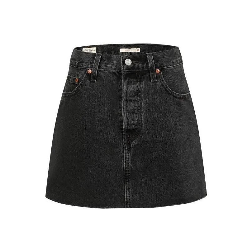Levis Logo patch Short Denim Skirt
