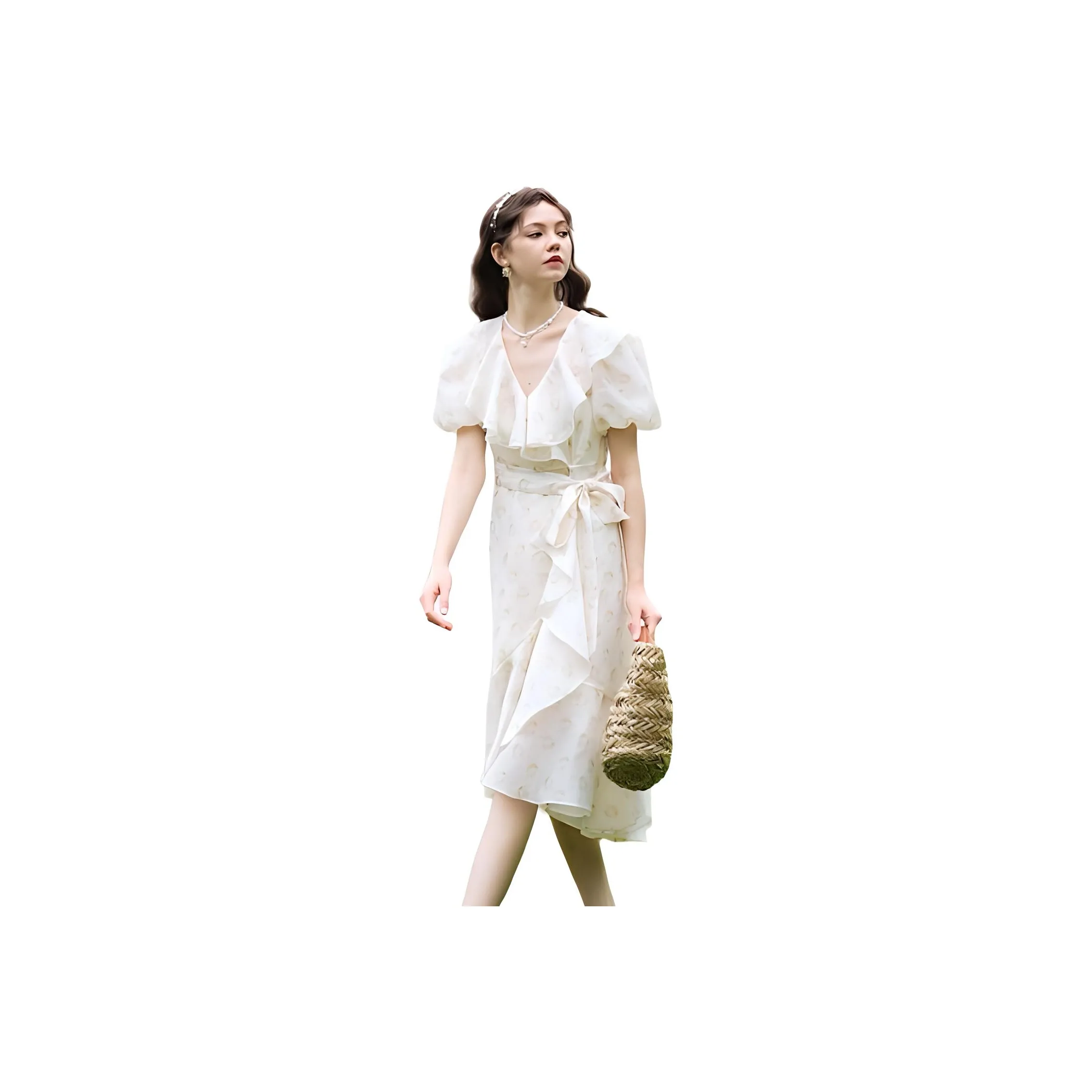 JORYAweekend Короткий рукав Платье Женское Радужный Желтый