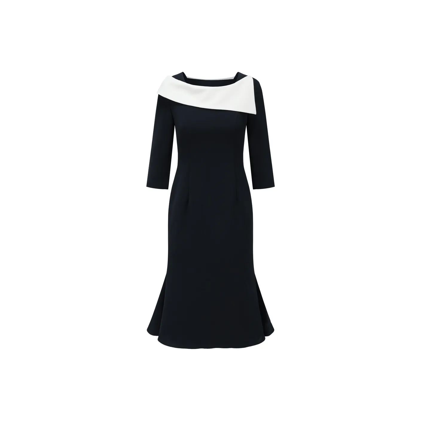 ONE SHALLOW Длинное Платье с Длинными Рукавами Женское Романтическое Черное