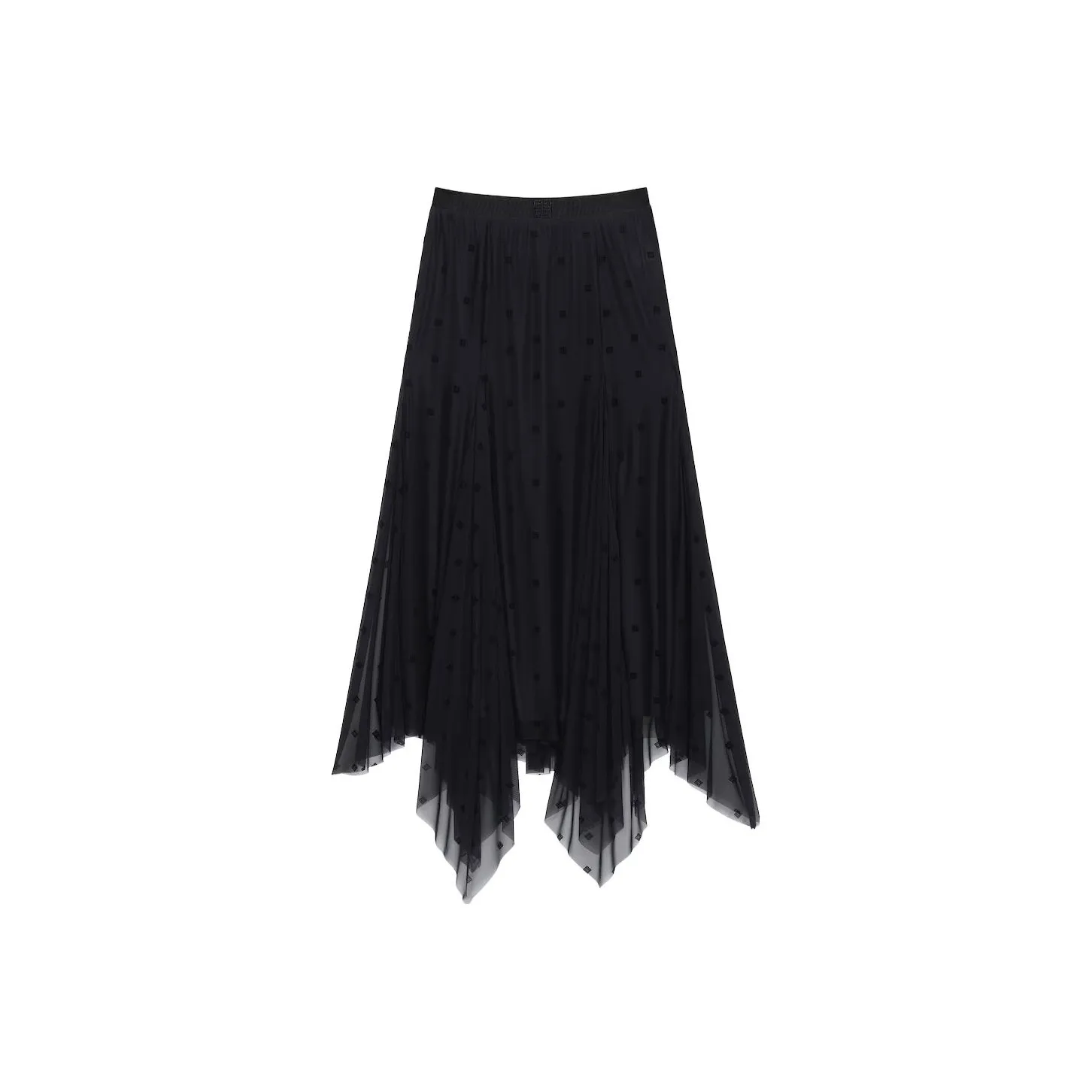 Givenchy Pleated Tulle Midi Skirt