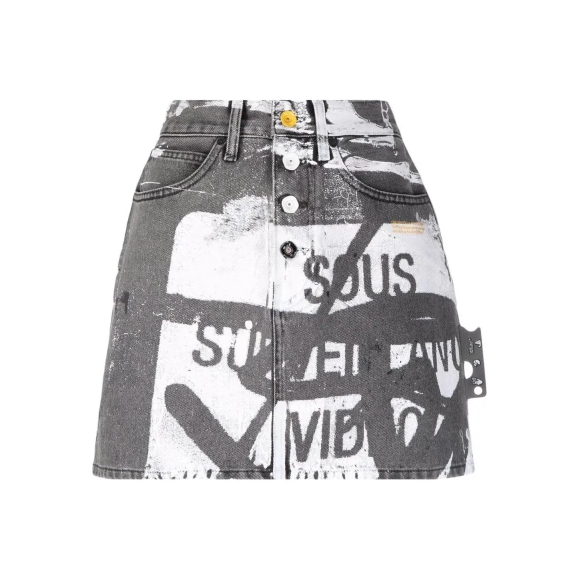 OFF WHITE Graphic Print Mini Skirt