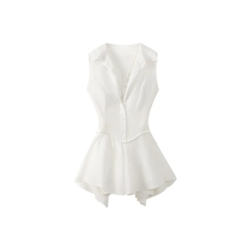 SECFLY OFFICIAL Без рукавов Платье Женское Белое