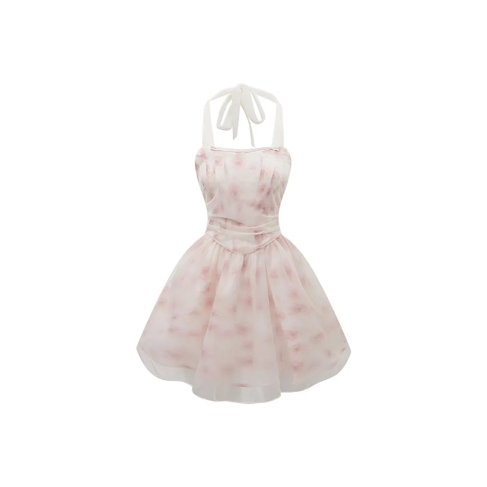 ZWTX STUDIO Без рукавов Платье Женское Розовое