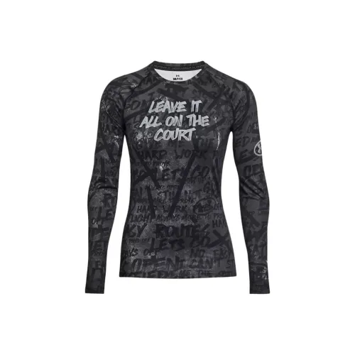 Under Armour HeatGear Черный/Стальной Женская одежда для фитнеса