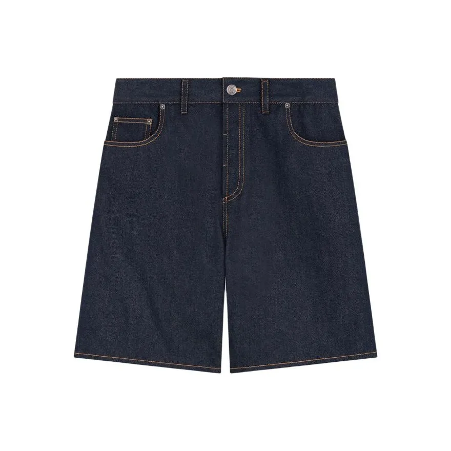 WE11DONE SS24 Denim Shorts Women's Marine Blue