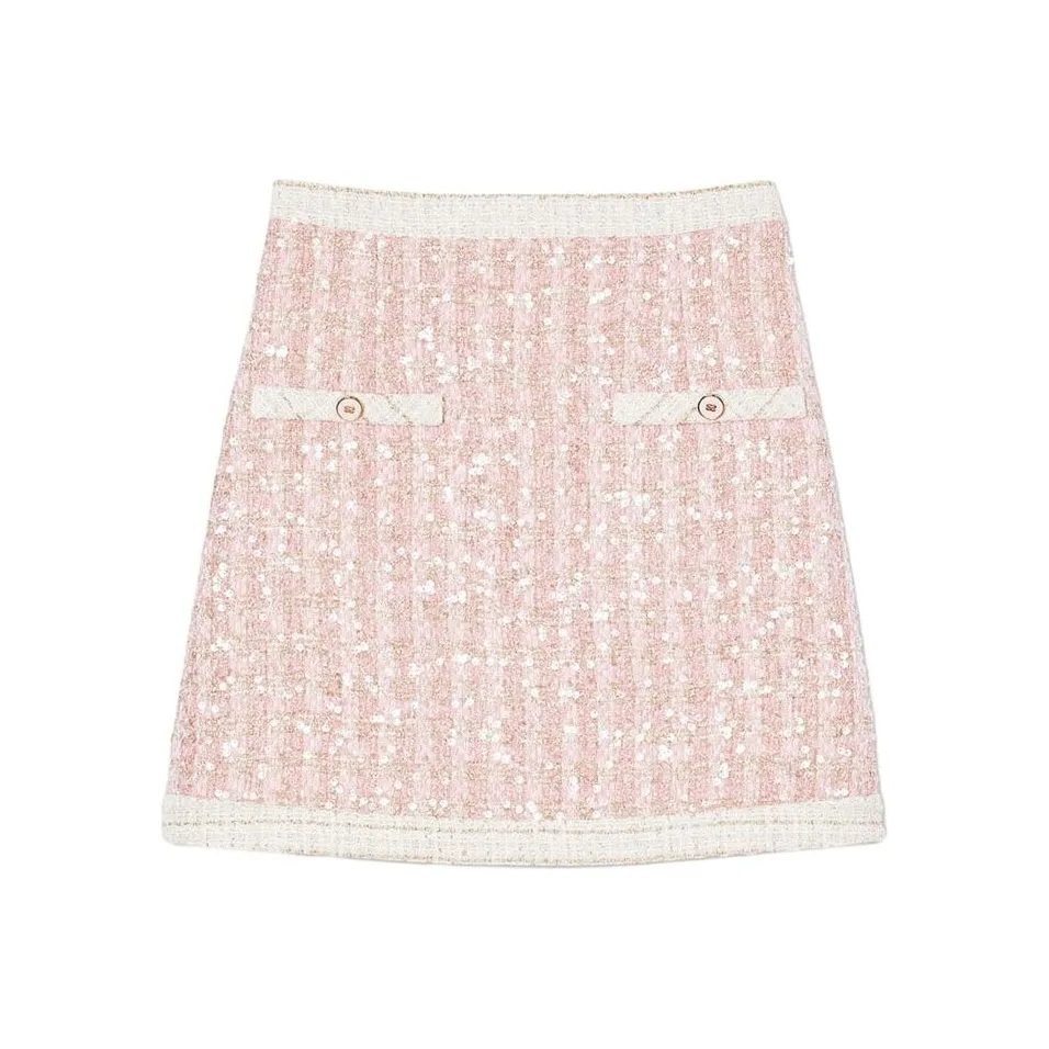 Sandro Sequined Tweed Miniskirt