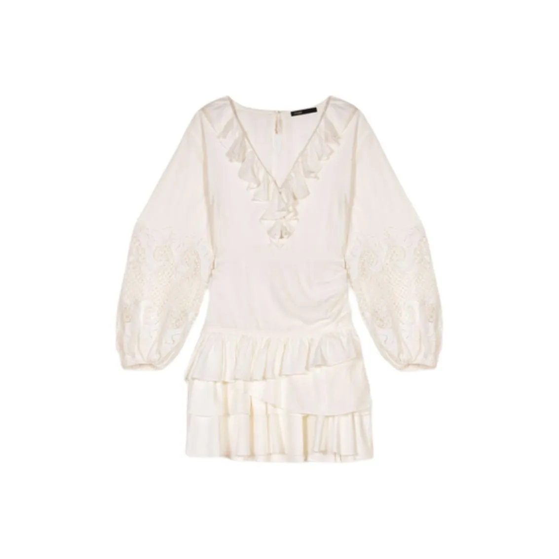 Maje Long Sleeved Dress Women's Light Umber With A Slight White Tint