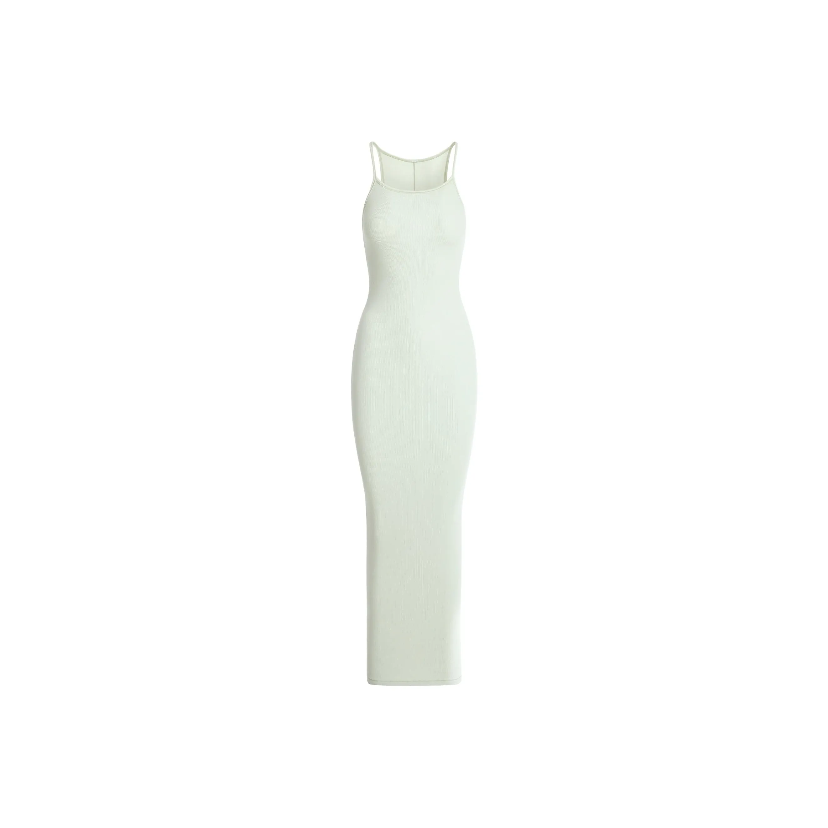 SKIMS SS25 COTTON RIB LONG CAMI DRESS Slip Dress Women's SPEARMINT/Spearmint