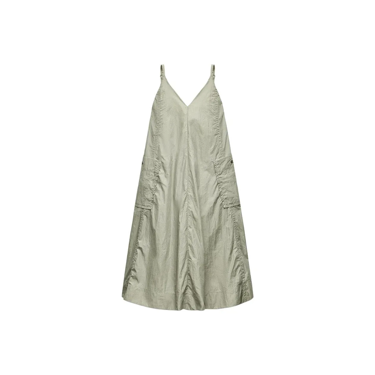 ZARA x And Wander SS25 Slip Dress Women's Light Green